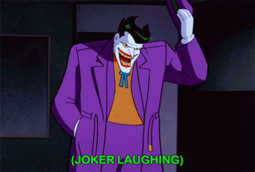 Batman The Animated Series Joker Laughing GIF