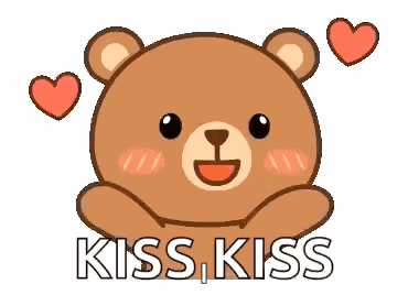 Bear Blowakiss GIF
