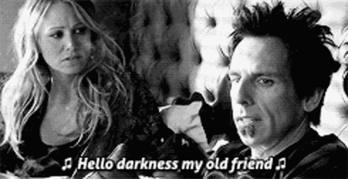 Ben Stiller Hello Darkness My Old Friend GIF
