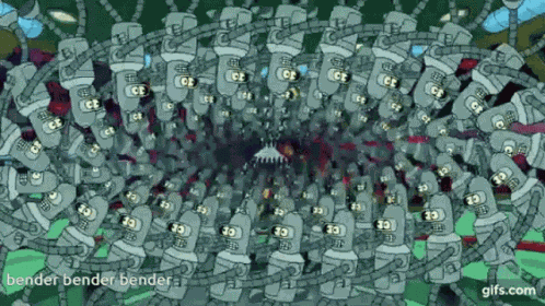 Bender Conga Line GIF