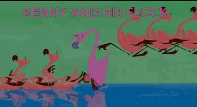 Benny Shilling Flamingo Family Flock Of Flamingos GIF