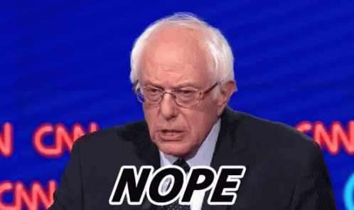 Bernie Sanders Nope GIF