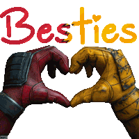 Besties Deadpool And Wolverine Sticker