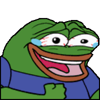 Better Laughing Pepe Frog Laughs Sticker