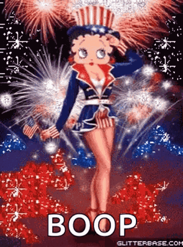 Betty Boop Fireworks GIF