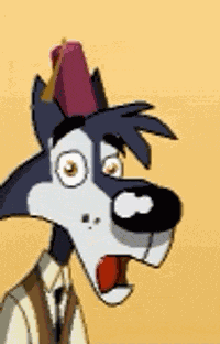 Big Brain Wolf Shock GIF