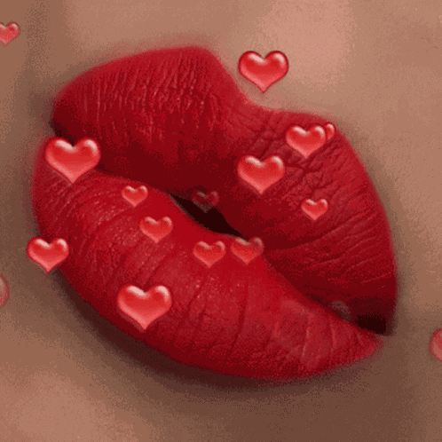 Big Red Kiss GIF