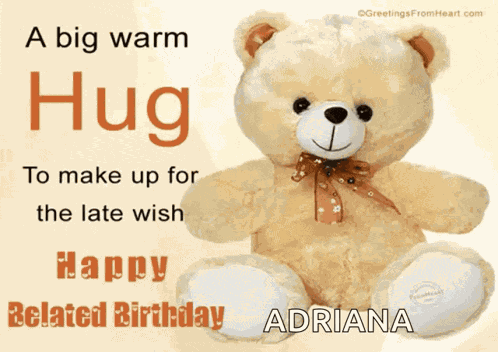 Big Warm Hug Happy Birthday GIF