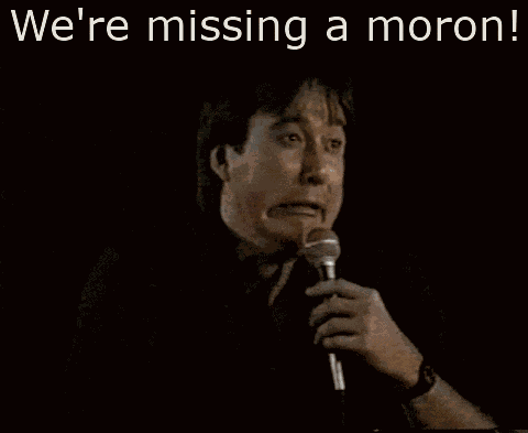 Bill Hicks Missing A Moron GIF