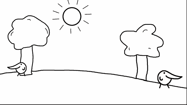 Bird Exploding Animation GIF