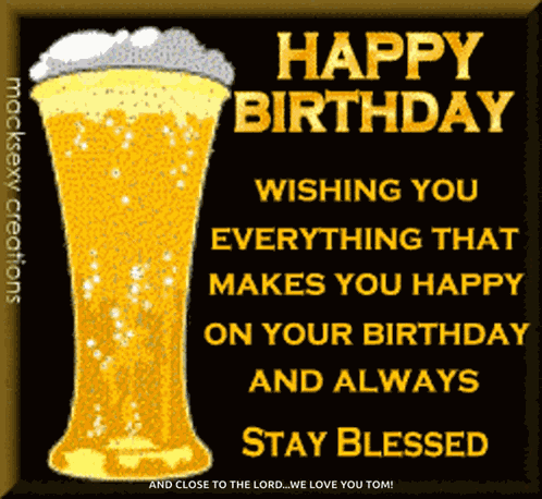 Birthday Beer Birthday Cheers GIF