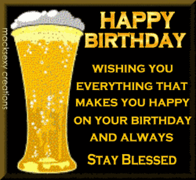 Birthday Beer Birthday Cheers GIF