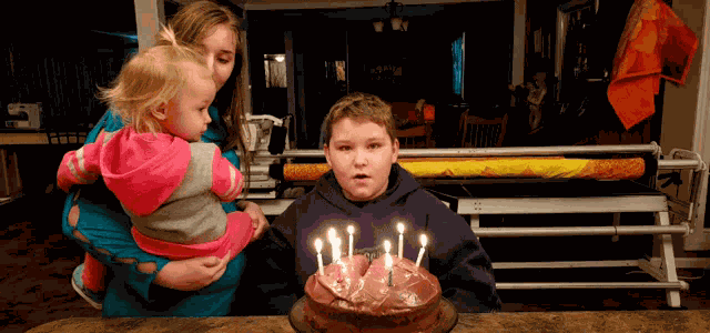 Birthday Cake Blow Candles GIF