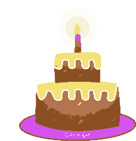 Birthday Cake Candle Sticker
