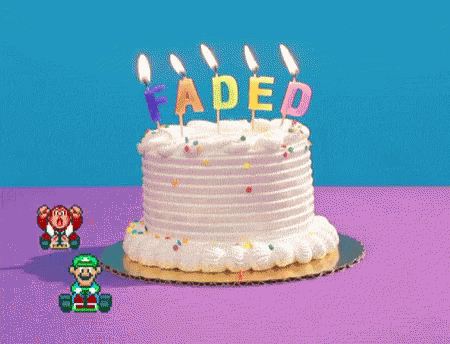 Birthday Cake Faded GIF