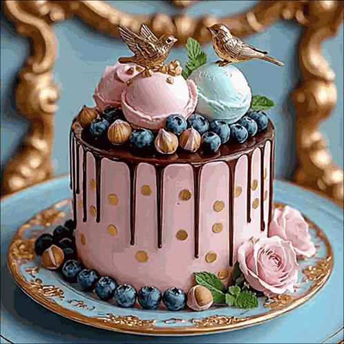 Birthday Cake Hazelnut Cake GIF