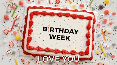 Birthday Week Cake GIF