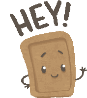 Biscuit Waves And Says "Hey!" Sticker