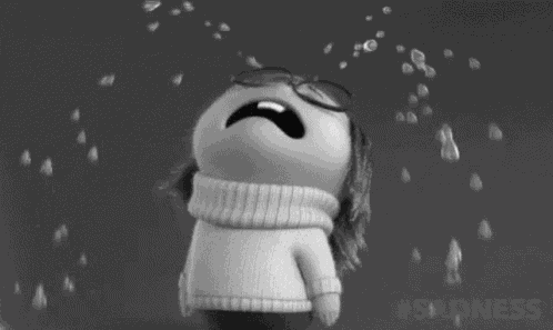 Black And White Crying GIF