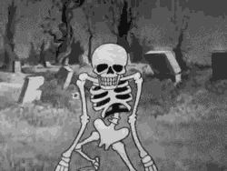 Black And White Skeleton GIF
