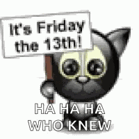 Black Cat Its Friday The13th GIF