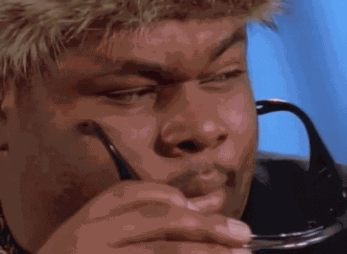 Black Guy Shaking Head Whatever GIF