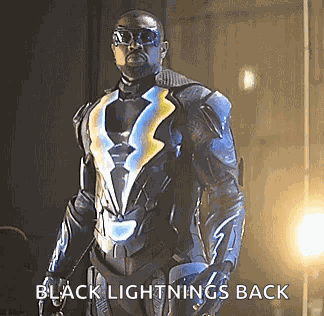 Black Lightning Superhero GIF