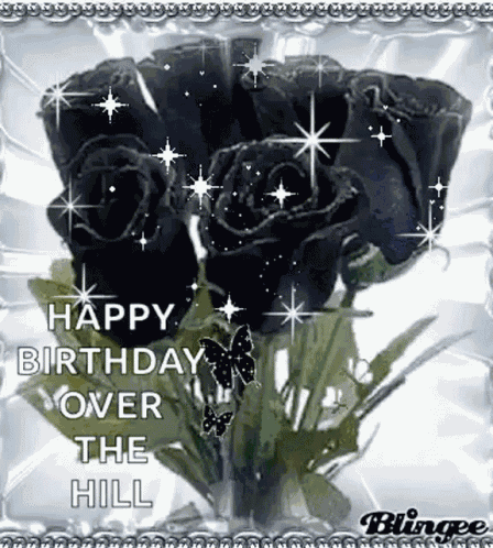 Black Roses Sparkle GIF