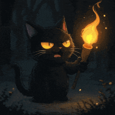 Blackcat Cat Meme GIF