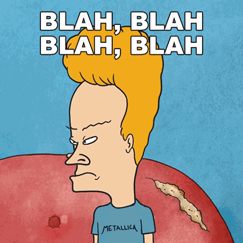 Blah Blah Blah Blah Beavis GIF
