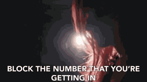 Block The Number That Youre Getting In Singing GIF
