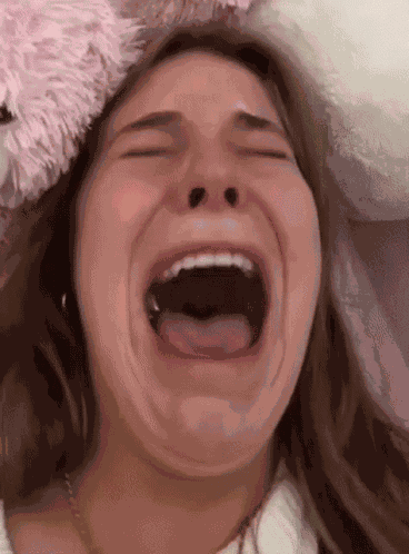 Blonde Girl Ugly Crying GIF