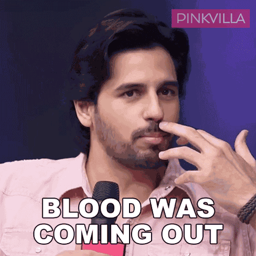 Blood Was Coming Out Sidharth Malhotra GIF