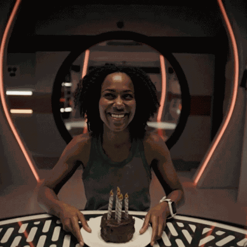 Blowing A Cake Alexa Brandt GIF