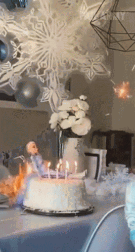 Blowing A Cake Failarmy GIF