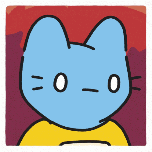 Blue Cat Shocked GIF