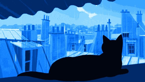 Blue Cat GIF