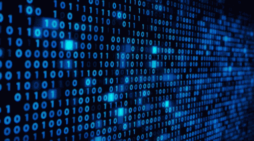 Blue Code Wall GIF