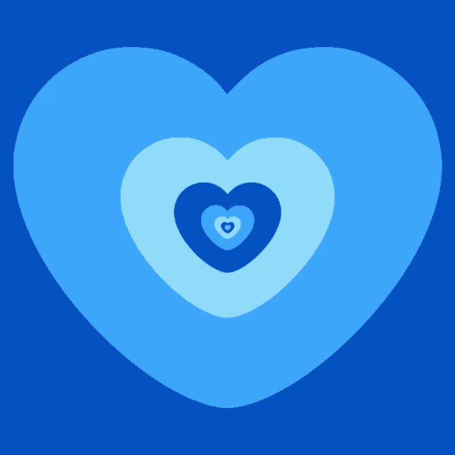 Blue Hearts Love GIF