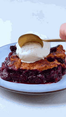Blueberry Pie Vanilla Ice Cream GIF