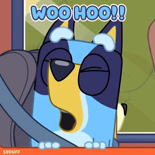 Bluey Woo Hoo GIF