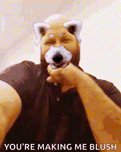 Blush Red Panda GIF