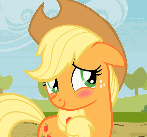 Blushing Applejack GIF
