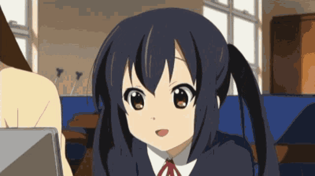 Blushing Azusa Nakano GIF