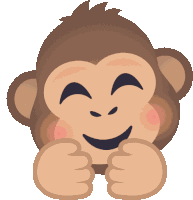 Blushing Monkey Monkey Sticker