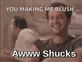 Blushing Shucks GIF
