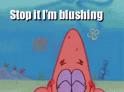 Blushing Spongebob GIF