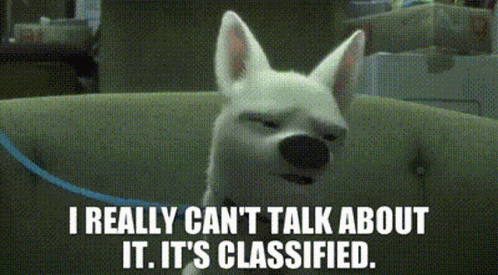 Bolt Movie I Really Cant Talk About It GIF