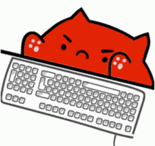 Bongo Cat Keyboard Smash GIF