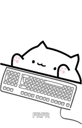 Bongo Cat Typing GIF